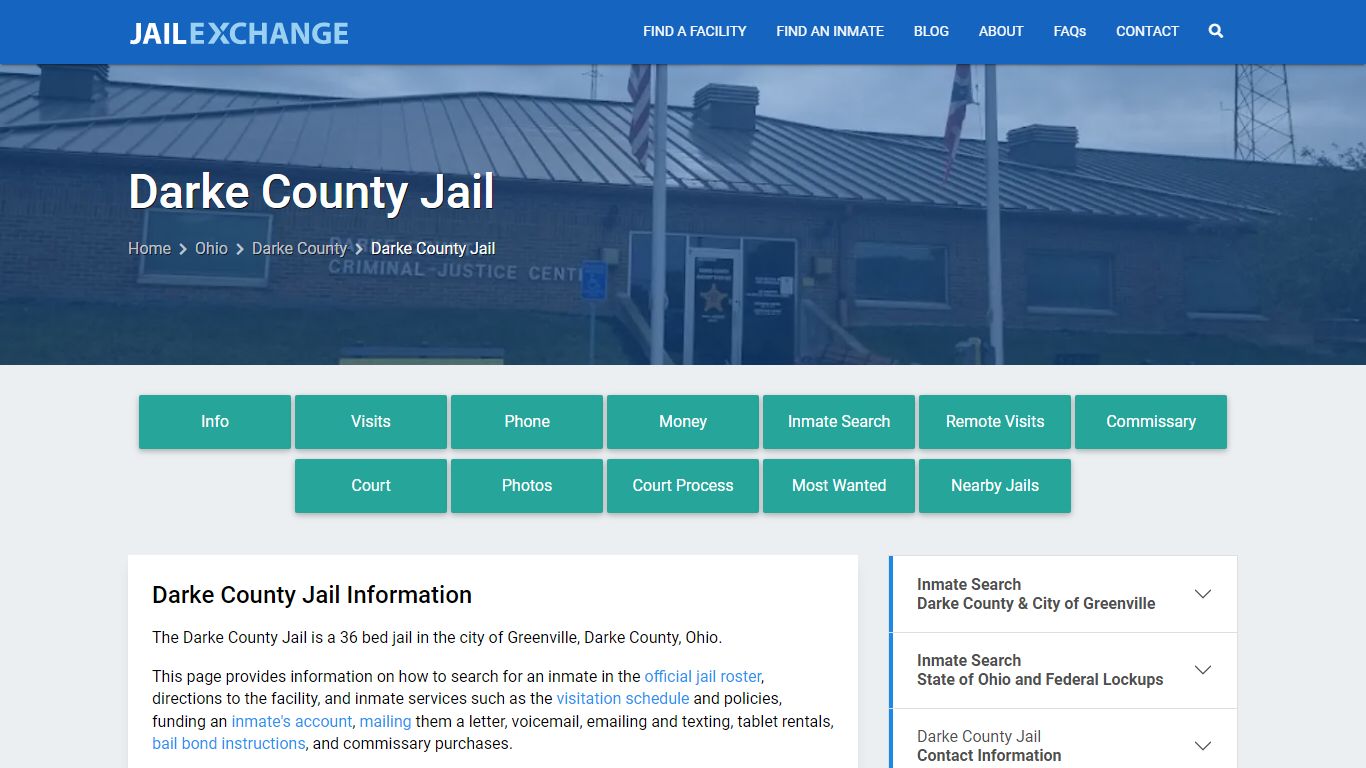 Darke County Jail, OH Inmate Search, Information